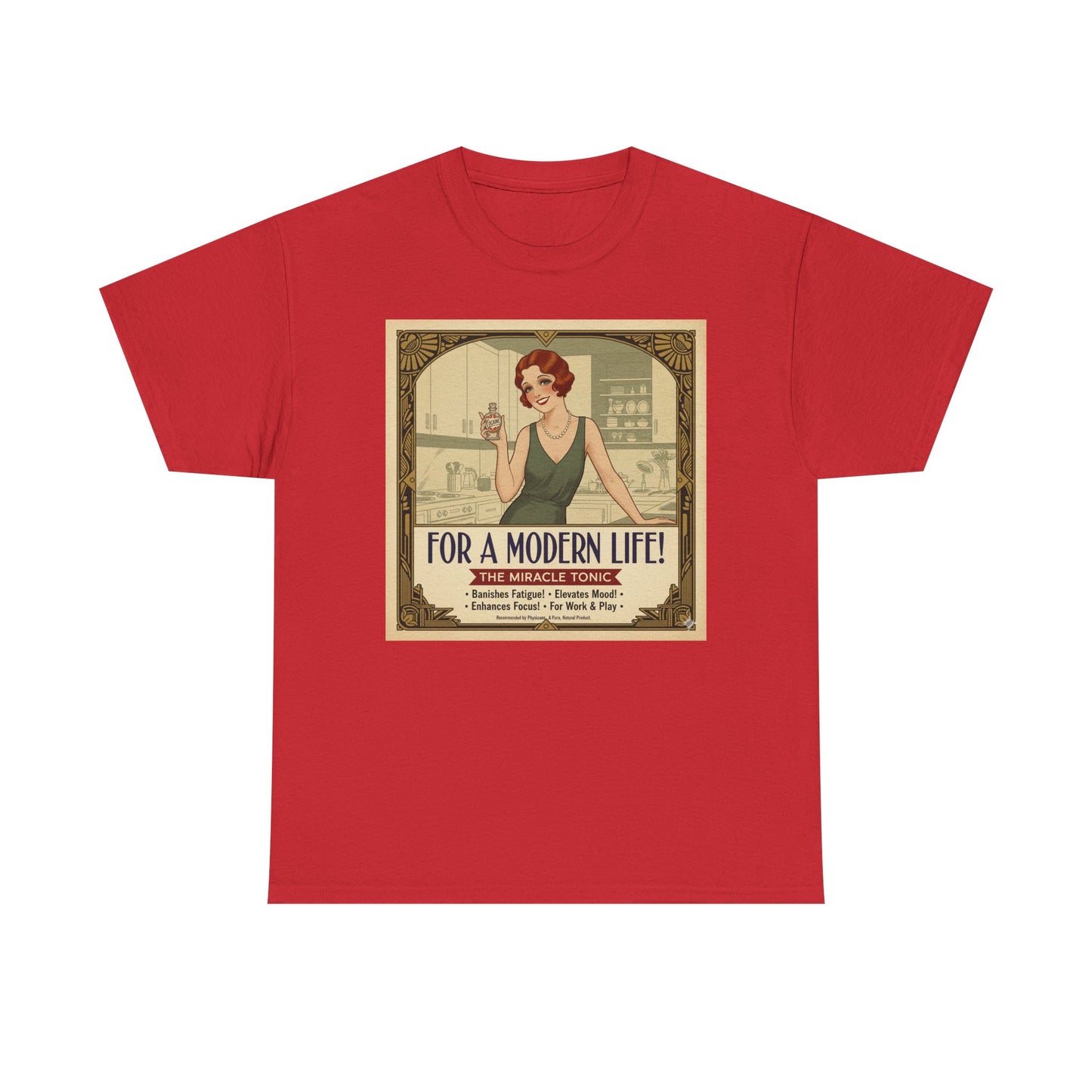 For a Modern Life! Cocaine Vintage ad graphic Tee | Retro 1920s illustration