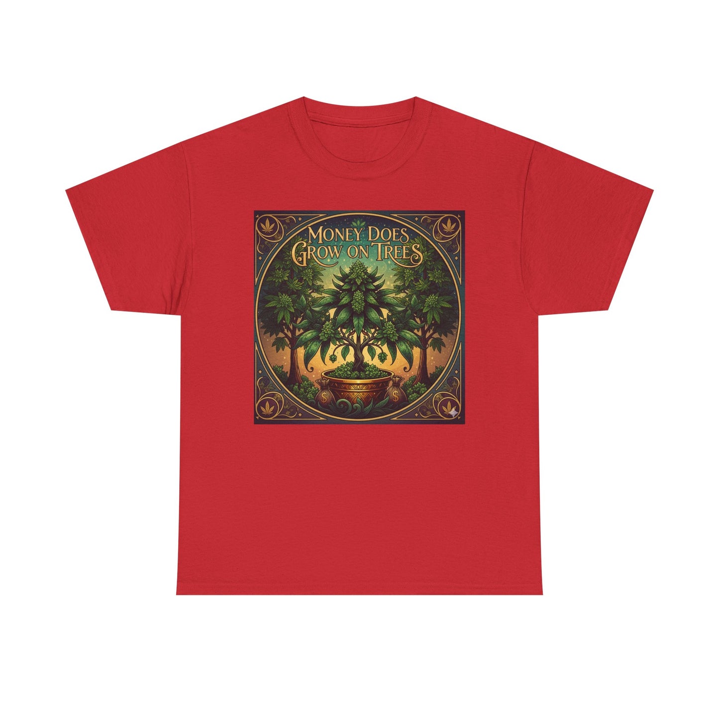 Money Does Grow On TreesMarijuana tee | vintage cannabis money tree illustration