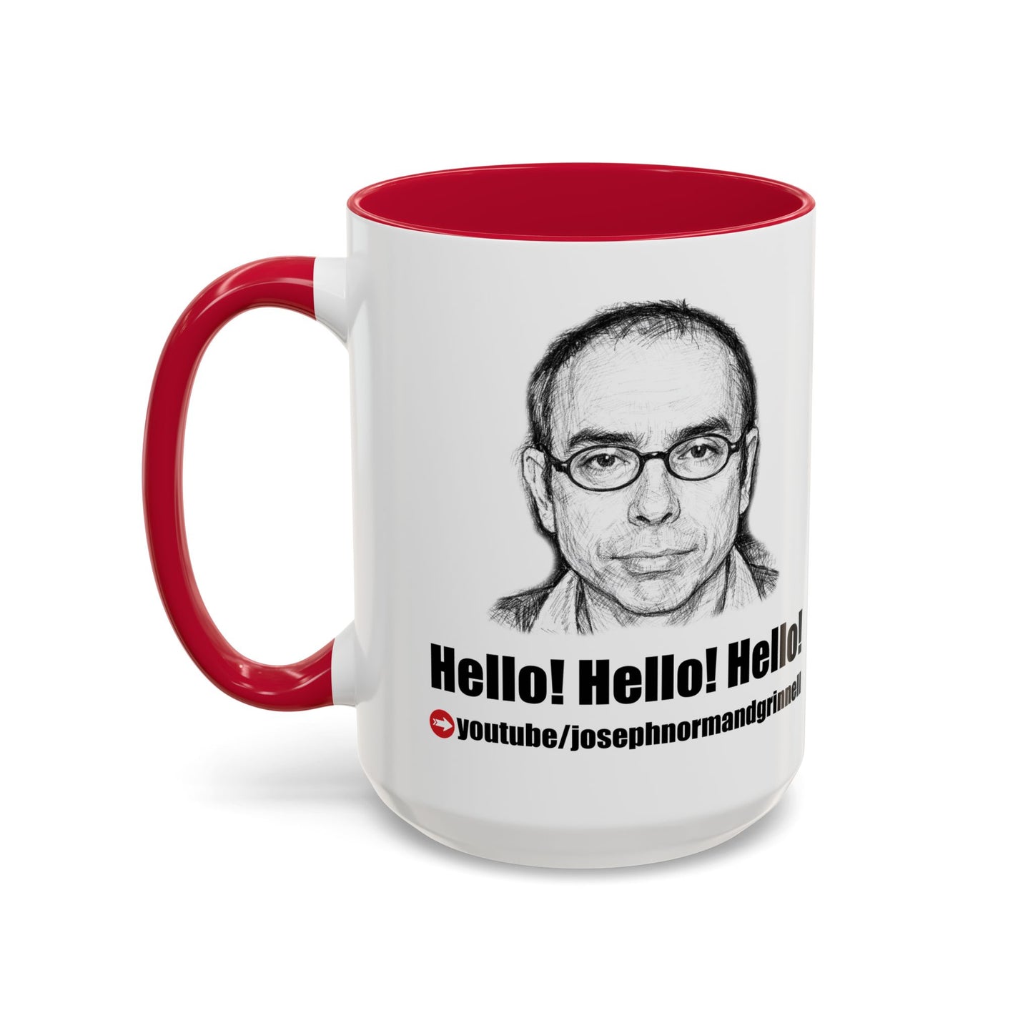 Hello! Hello! Hello! Mug | Sketch Portrait Coffee Cup