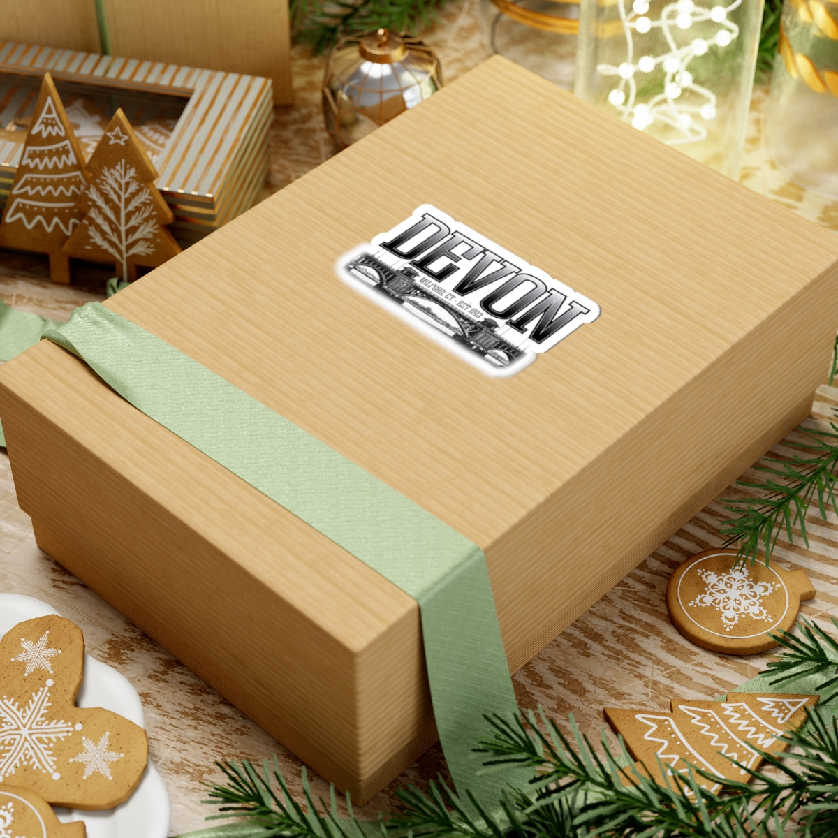 Devon Bridge Vinyl Sticker - Milford CT Est. 1913 Decal