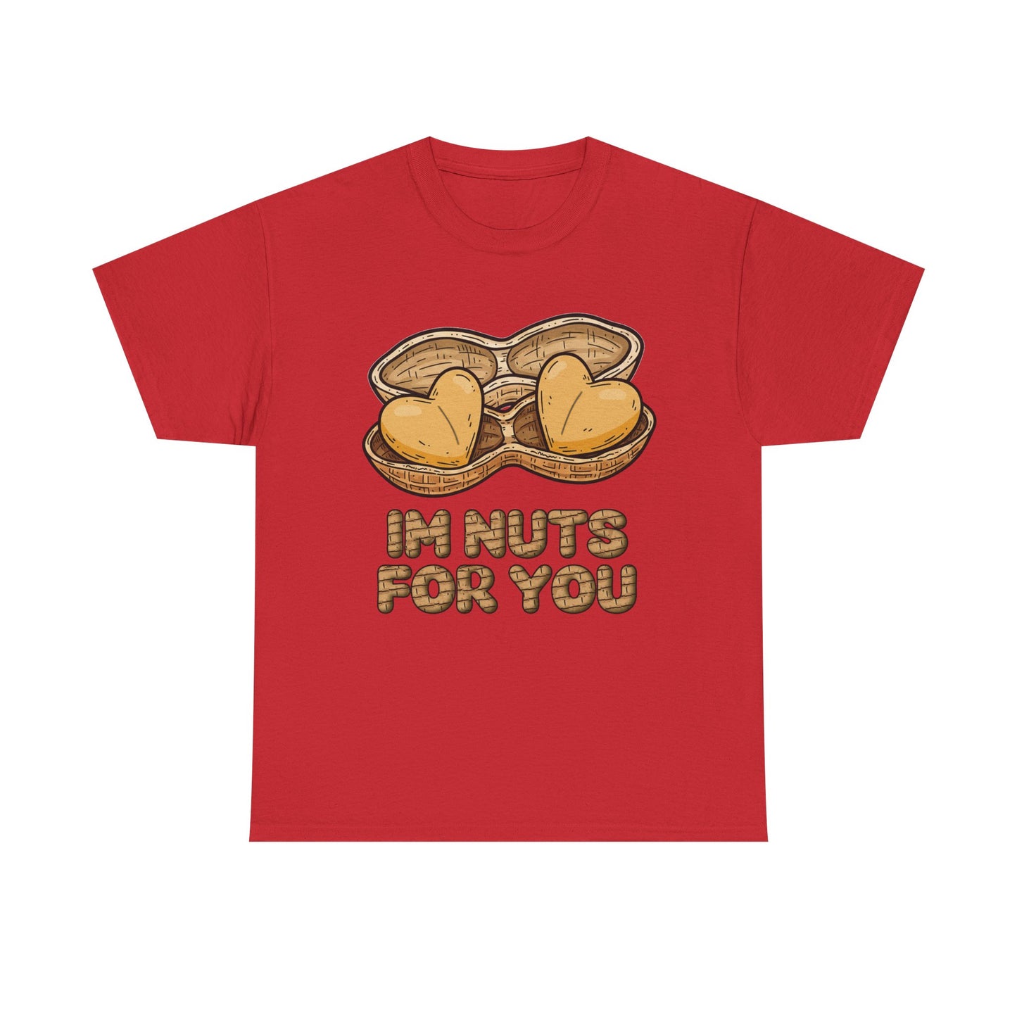 Valentines Day ! "Im Nuts for You" Tee | Heart shaped peanuts | Valentines Gift
