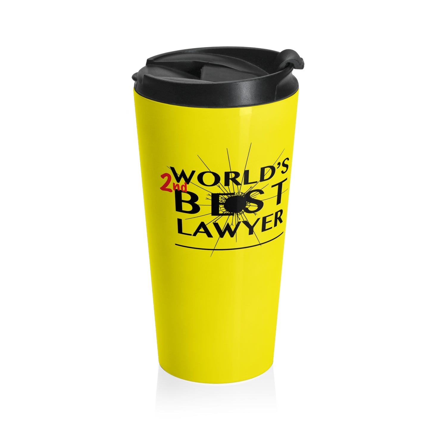 World's 2nd Best Lawyer Stainless Steel Better Call Saul inspired Travel Tumbler (Yellow)