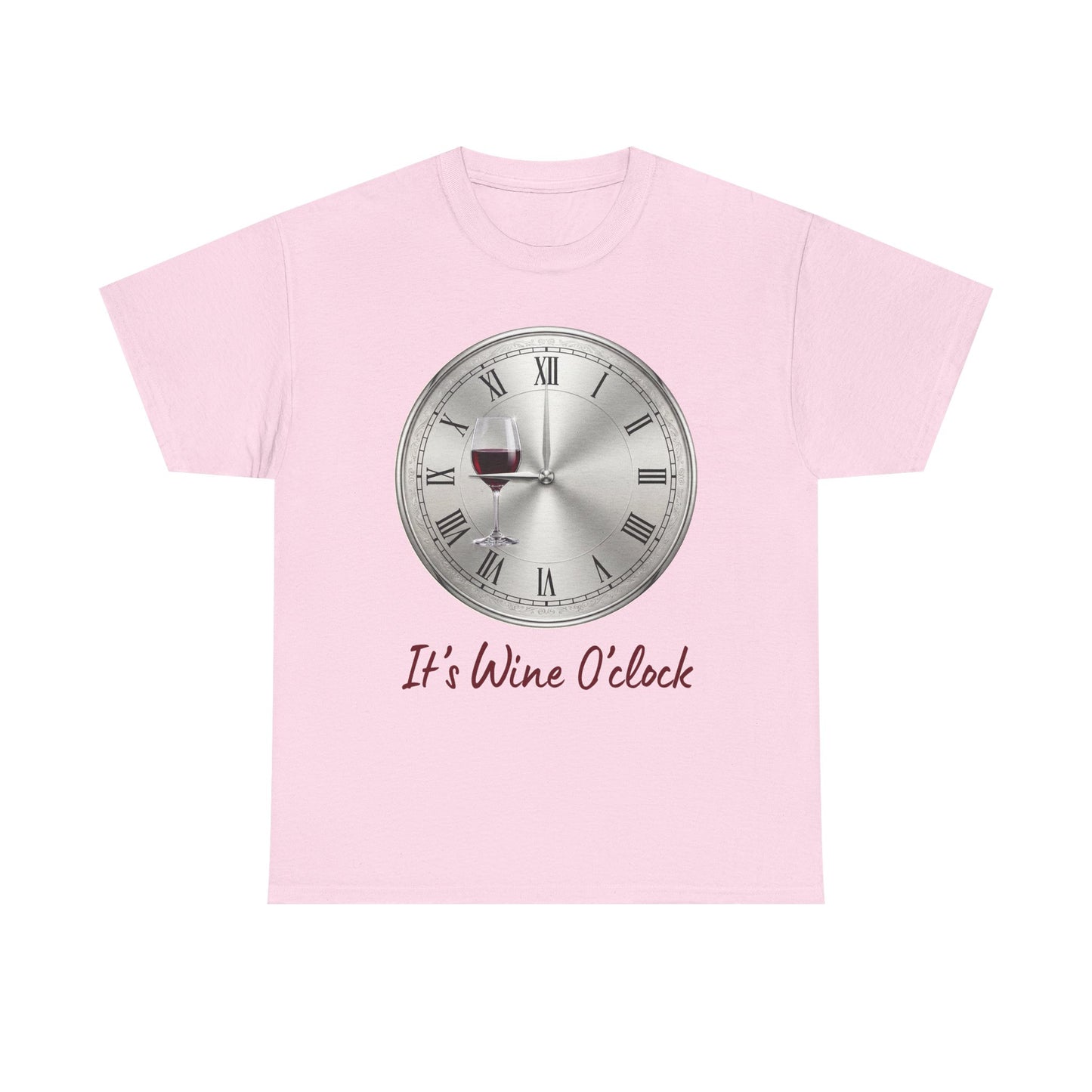Its Wine Oclock Clockface T-Shirt | Wine Glass Graphic Tee