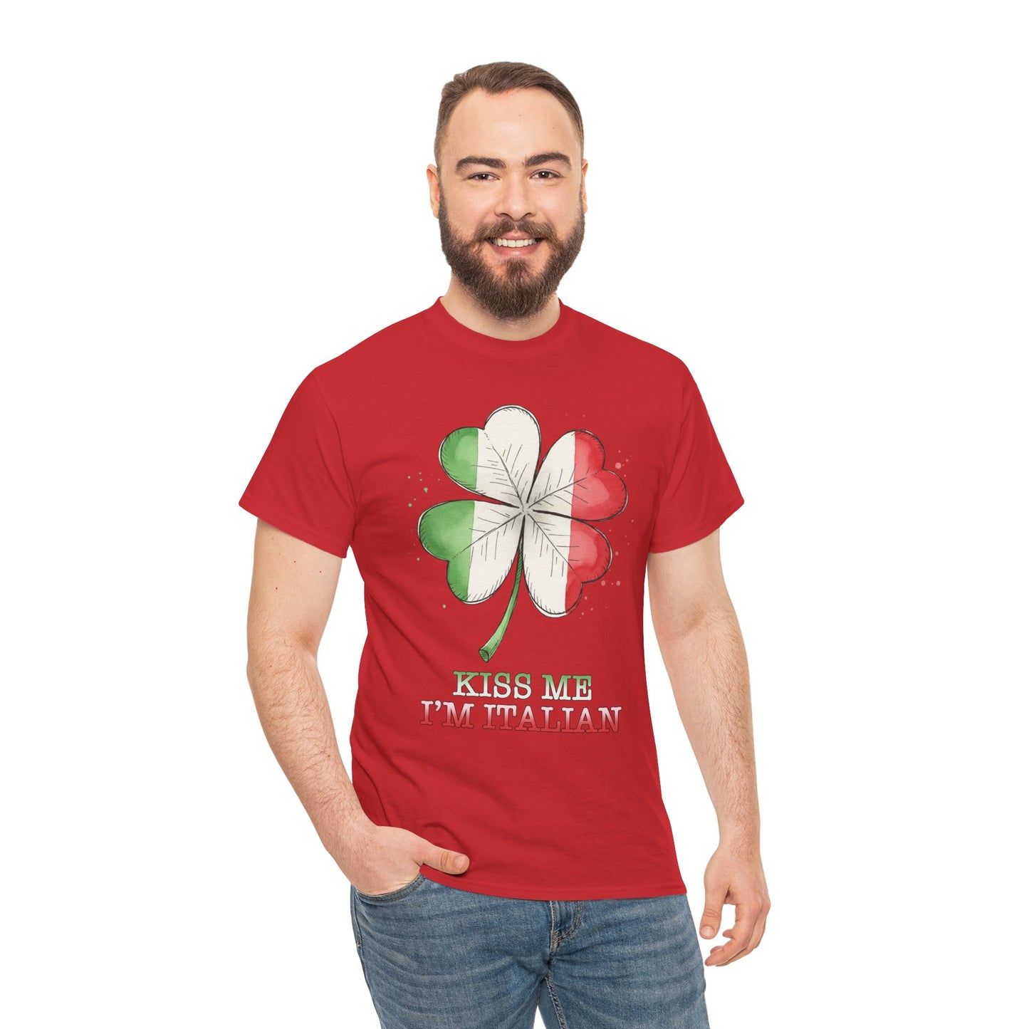 St. Patrick’s Day Kiss Me I'm Italian Shamrock T‑Shirt