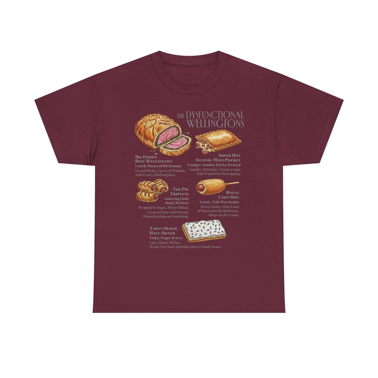 Beef Wellington Family Illustration Tee | Culinary Food T-Shirt