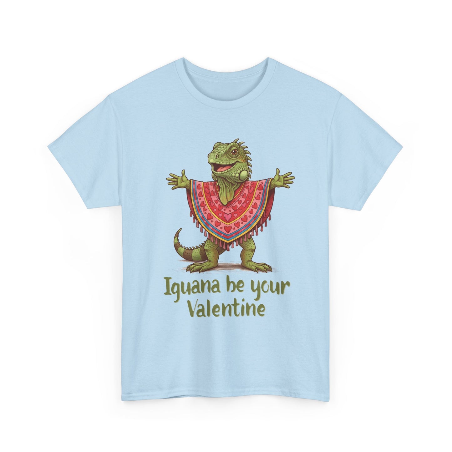 Valentines Day ! "Iguana be your Valentine" Tee | Happy Iguana in Heart Poncho | Valentines Gift