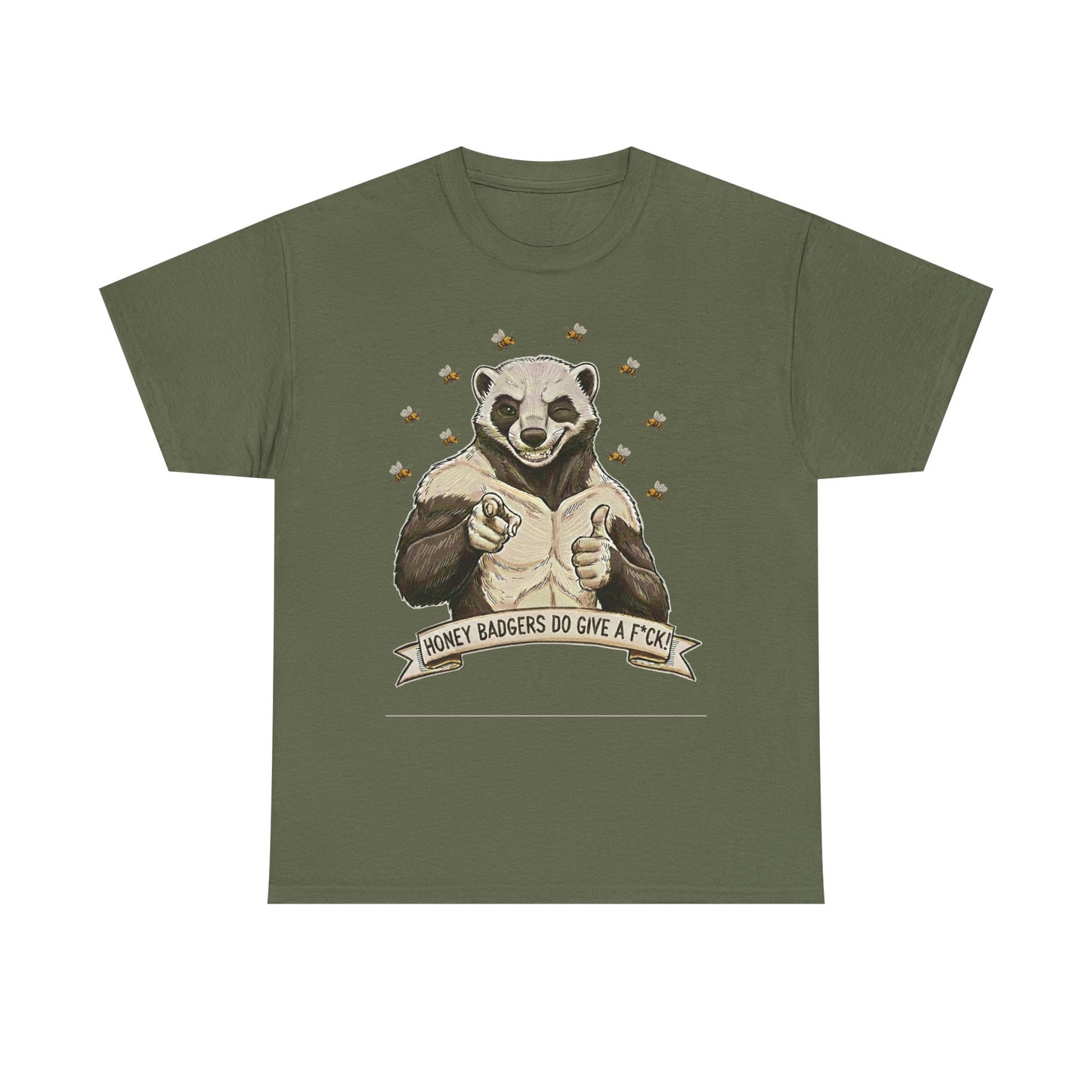 Honey Badger T-Shirt | Honey Badgers Do Give A F*ck Graphic Tee