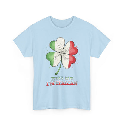 St. Patrick’s Day Kiss Me I'm Italian Shamrock T‑Shirt