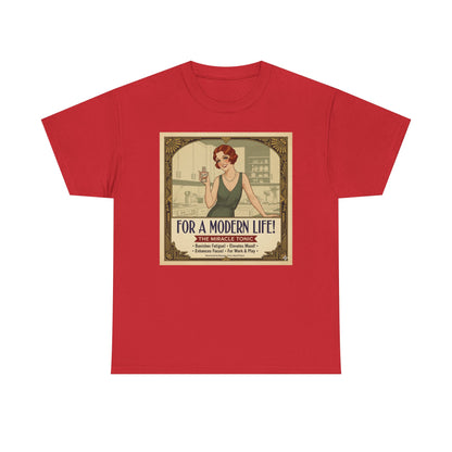 For a Modern Life! Cocaine Vintage ad graphic Tee | Retro 1920s illustration
