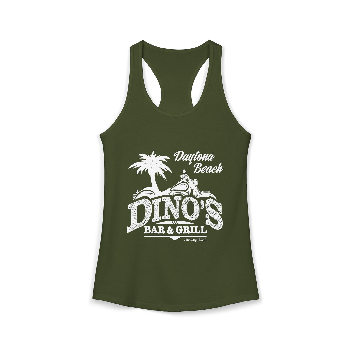 Women's Racerback Tank | Dino's Bar & Grill | Daytona Beach