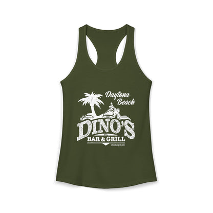 Women's Racerback Tank | Dino's Bar & Grill | Daytona Beach