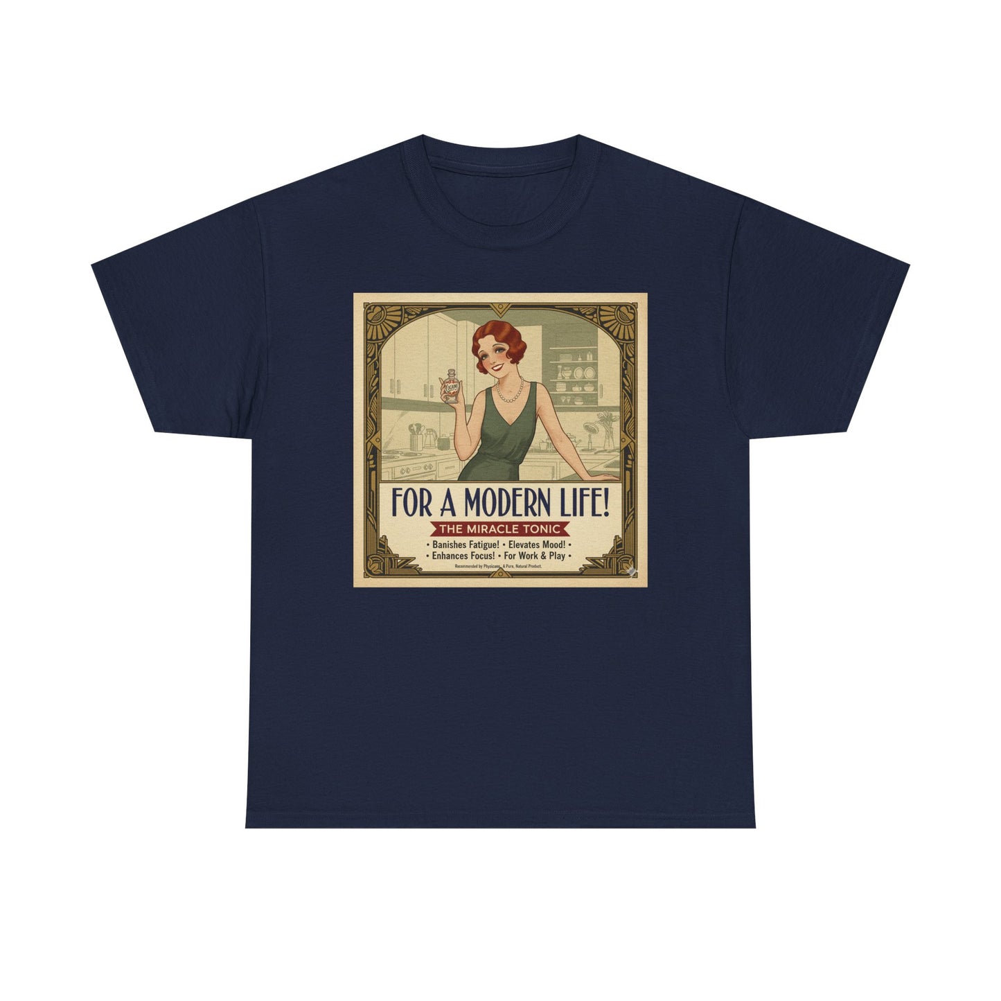 For a Modern Life! Cocaine Vintage ad graphic Tee | Retro 1920s illustration