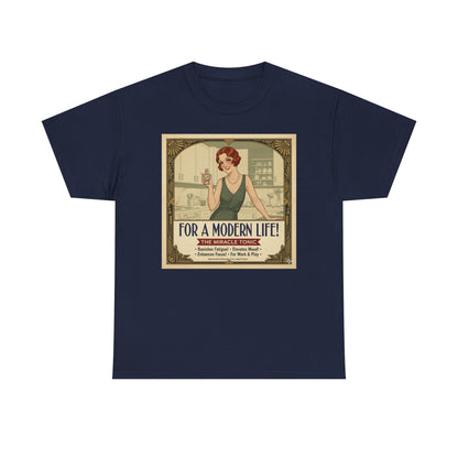 For a Modern Life! Cocaine Vintage ad graphic Tee | Retro 1920s illustration