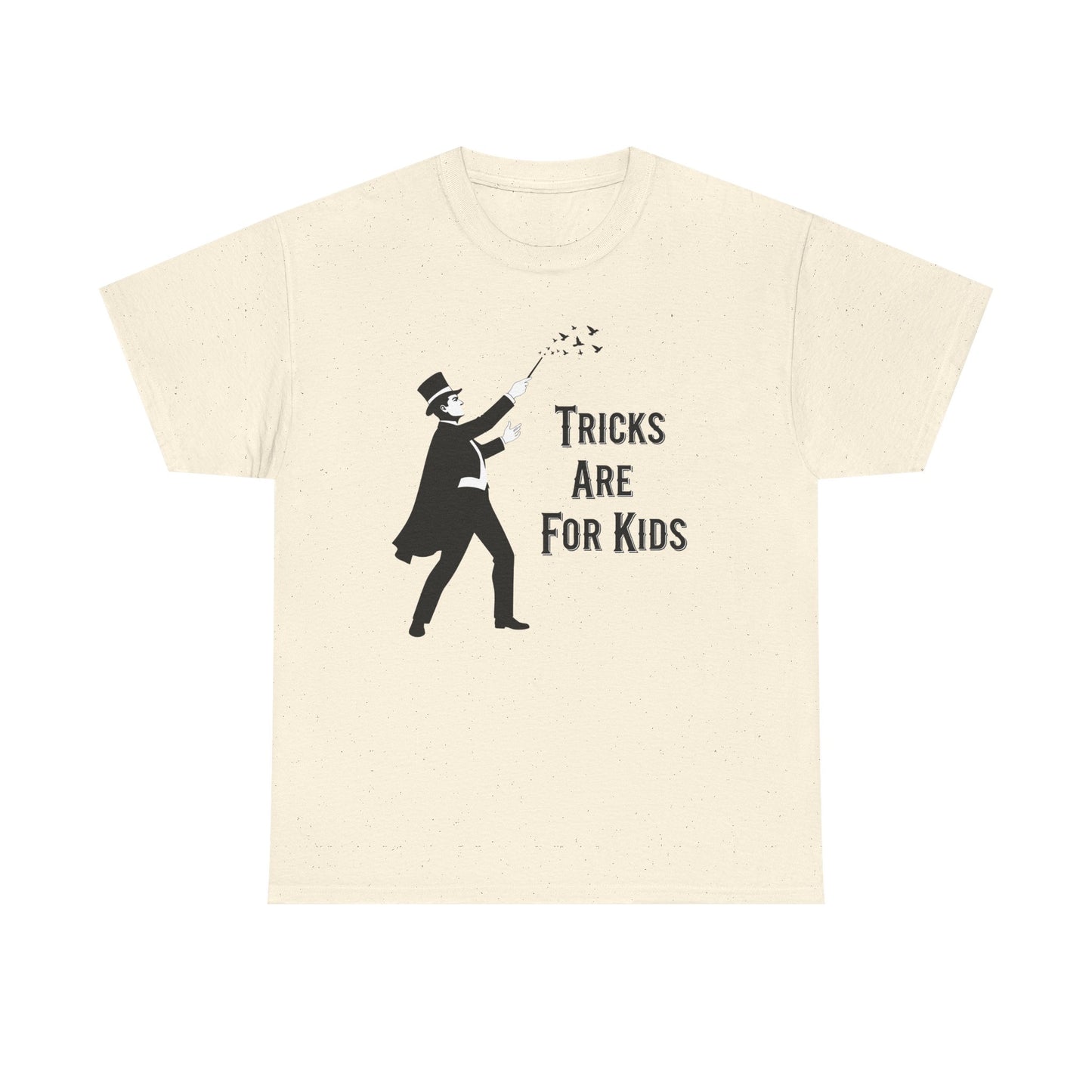Vintage Magician Silhouette Tricks Are For Kids Tee | Magic Theme T-Shirt