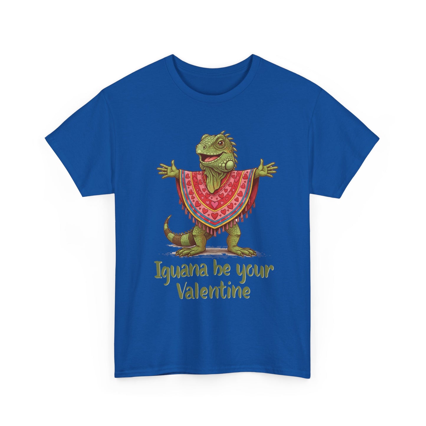 Valentines Day ! "Iguana be your Valentine" Tee | Happy Iguana in Heart Poncho | Valentines Gift