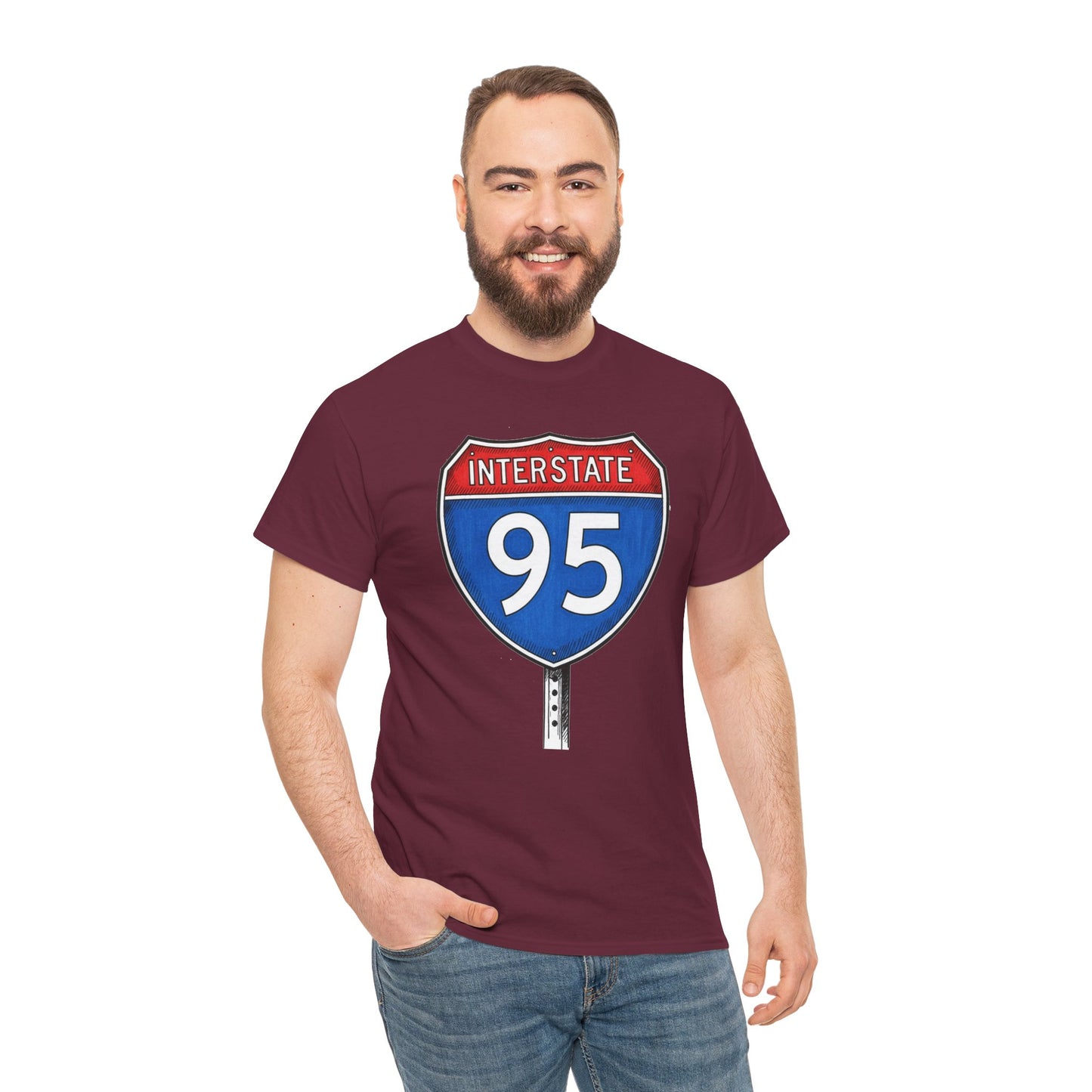 Interstate 95 Sign Tee | Vintage Urban Graphic I95 T-shirt