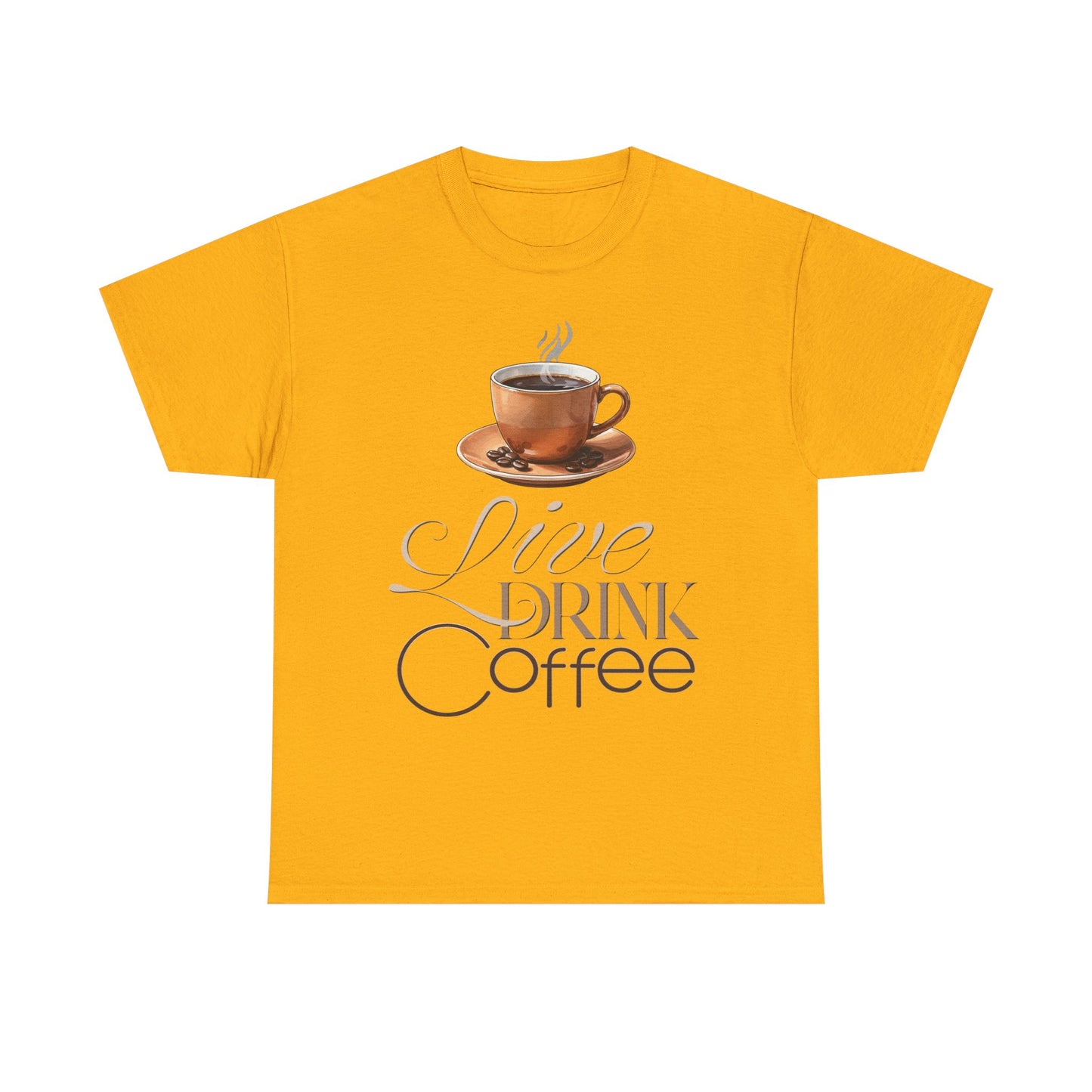 Live Drink Coffee Cup illustration Tee