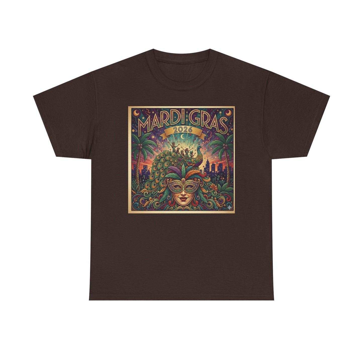 Mardi Gras 2026 | Mask Festival Tee | Fat Tuesday
