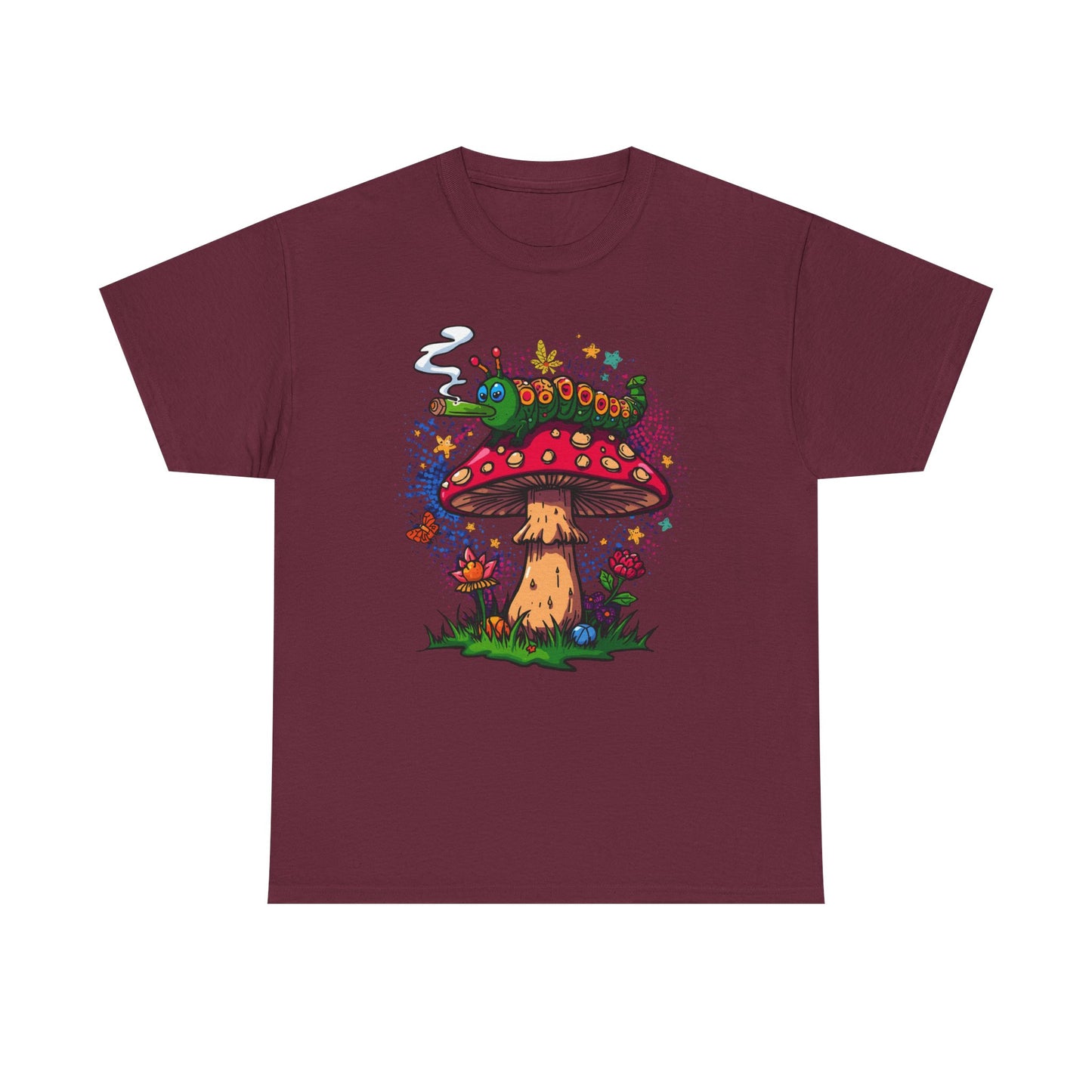 Psychedelic Mushroom Illustration Tee | Trippy Toadstool Graphic T-Shirt