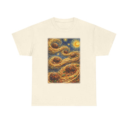 Spaghetti Night Van Gogh Inspired Swirl Tee |  Starry Night Sky Art
