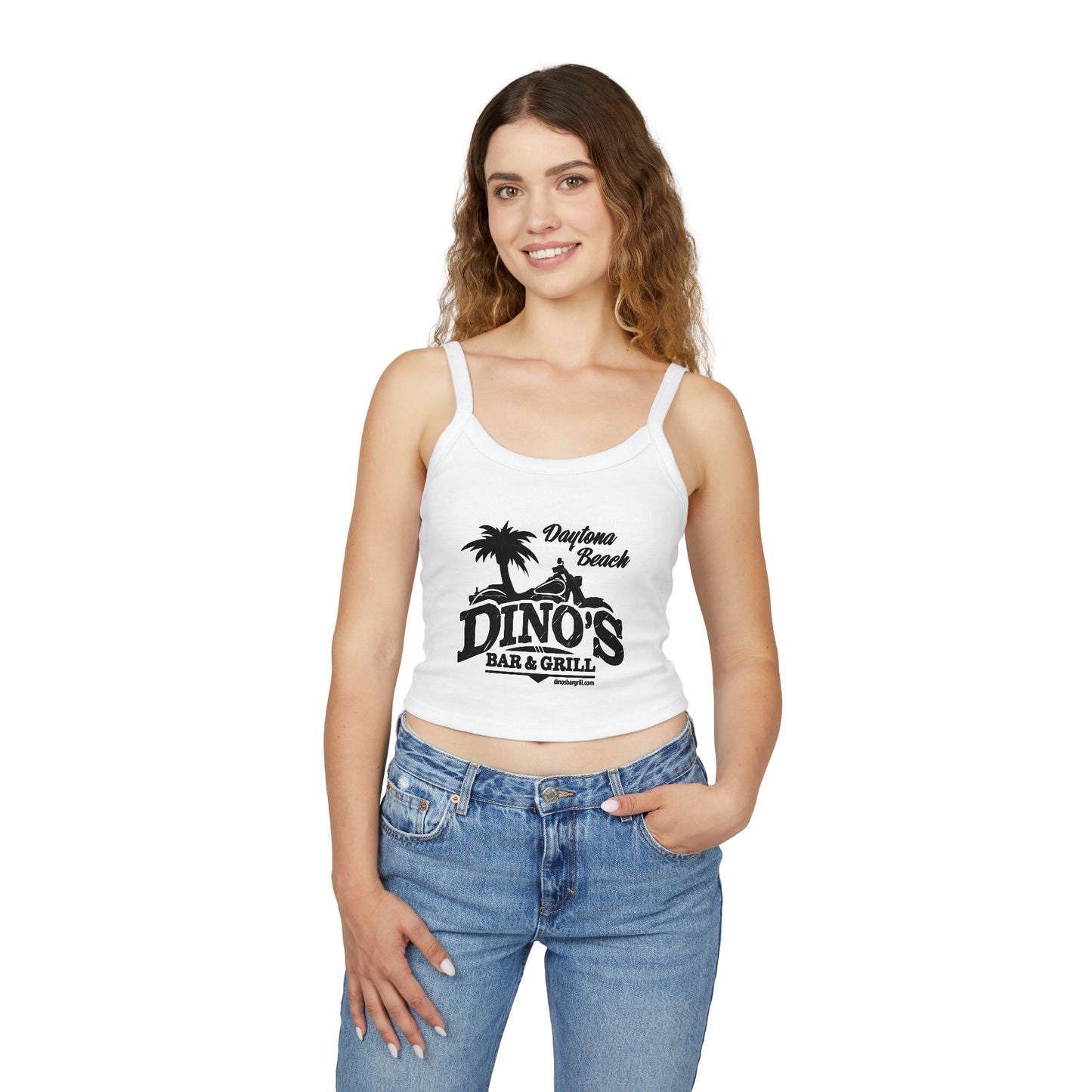 Women's Beach Crop Tank Top | Dino's Bar & Grill | Daytona Beach