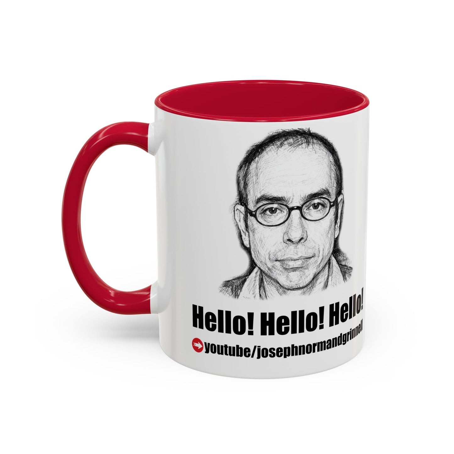 Hello! Hello! Hello! Mug | Sketch Portrait Coffee Cup