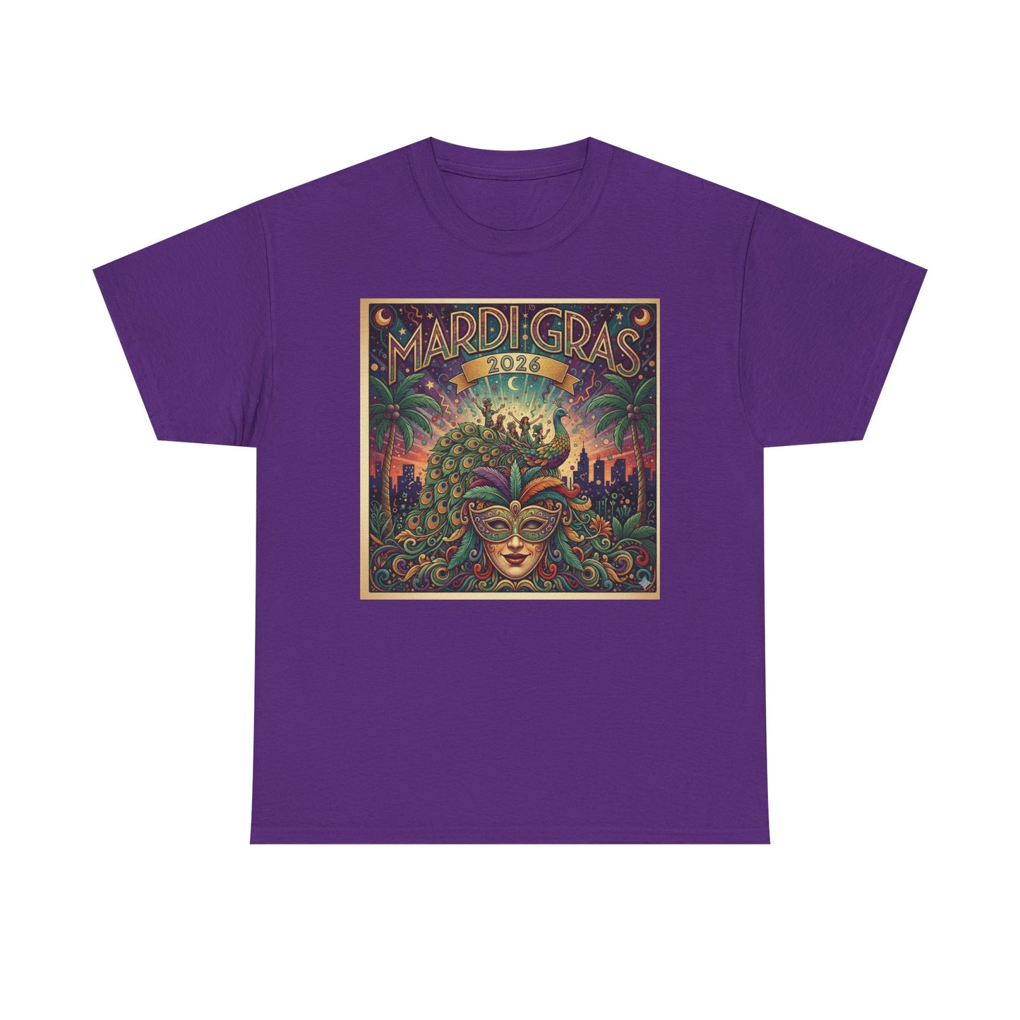 Mardi Gras 2026 | Mask Festival Tee | Fat Tuesday