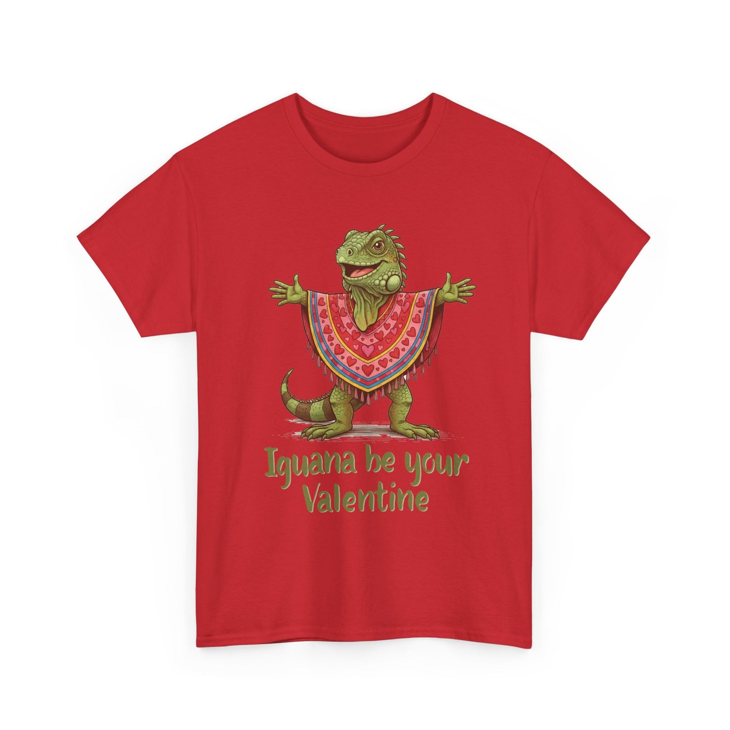 Valentines Day ! "Iguana be your Valentine" Tee | Happy Iguana in Heart Poncho | Valentines Gift