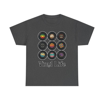Vinyl Life record collection Tee | Retro vinyl records graphic T-Shirt