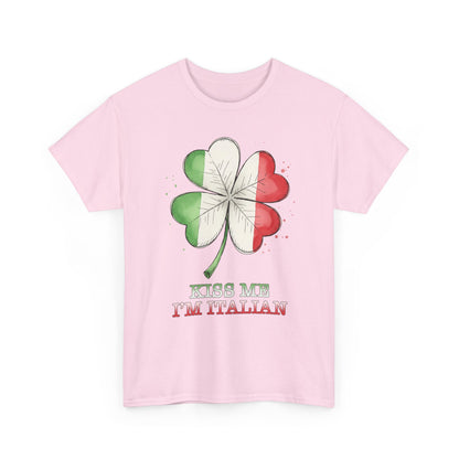 St. Patrick’s Day Kiss Me I'm Italian Shamrock T‑Shirt