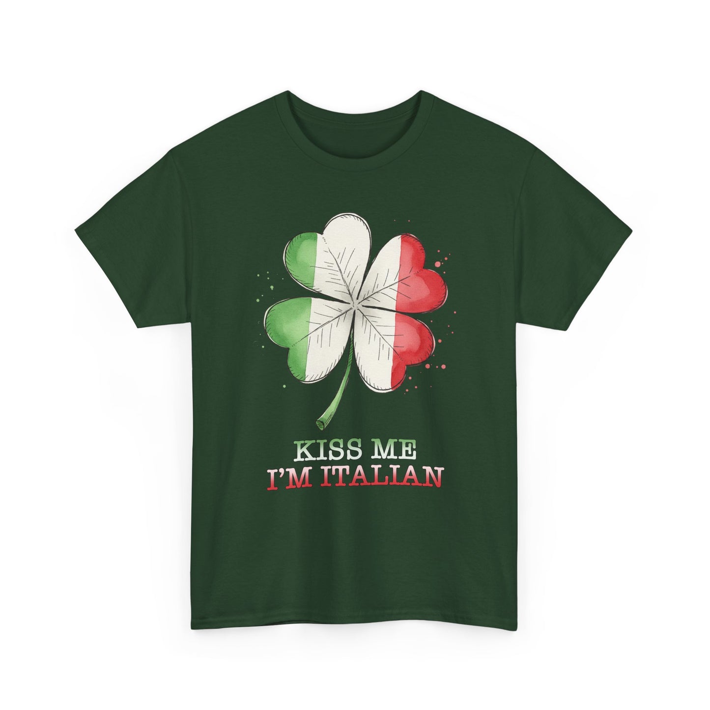 St. Patrick’s Day Kiss Me I'm Italian Shamrock T‑Shirt