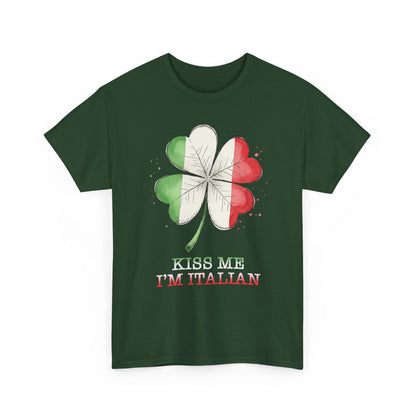 St. Patrick’s Day Kiss Me I'm Italian Shamrock T‑Shirt