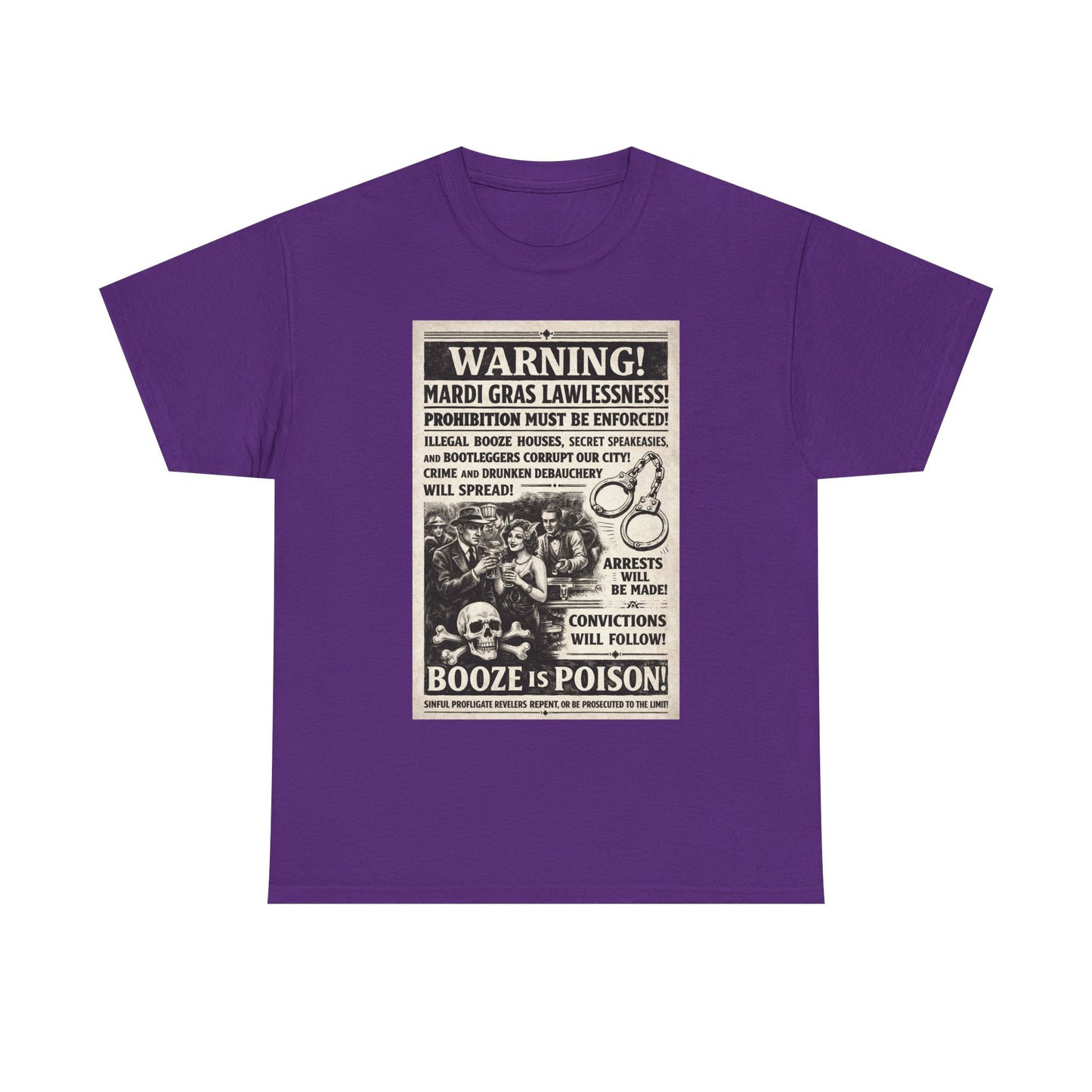 Mardi Gras PROHiBITION! Ad Tee | Festival Tee | Fat Tuesday