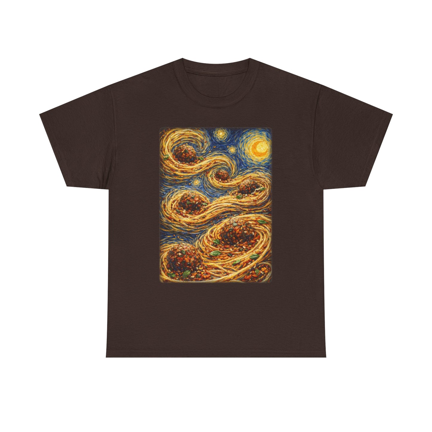 Spaghetti Night Van Gogh Inspired Swirl Tee |  Starry Night Sky Art