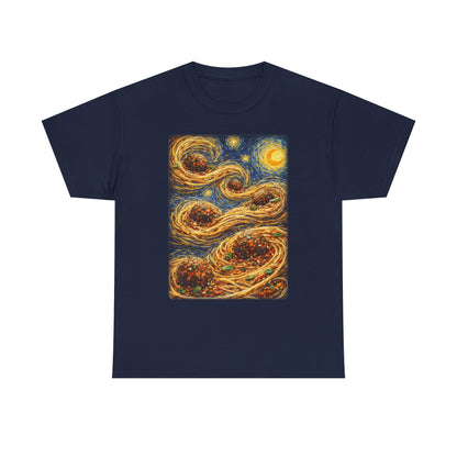 Spaghetti Night Van Gogh Inspired Swirl Tee |  Starry Night Sky Art