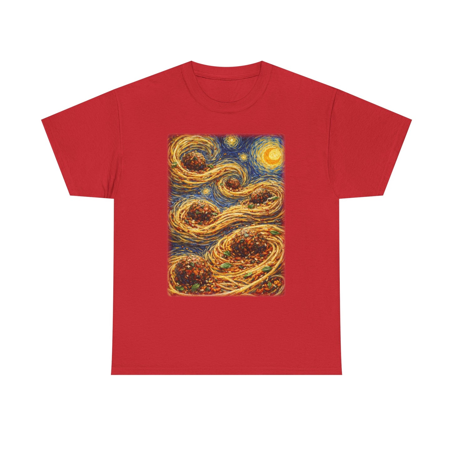 Spaghetti Night Van Gogh Inspired Swirl Tee |  Starry Night Sky Art
