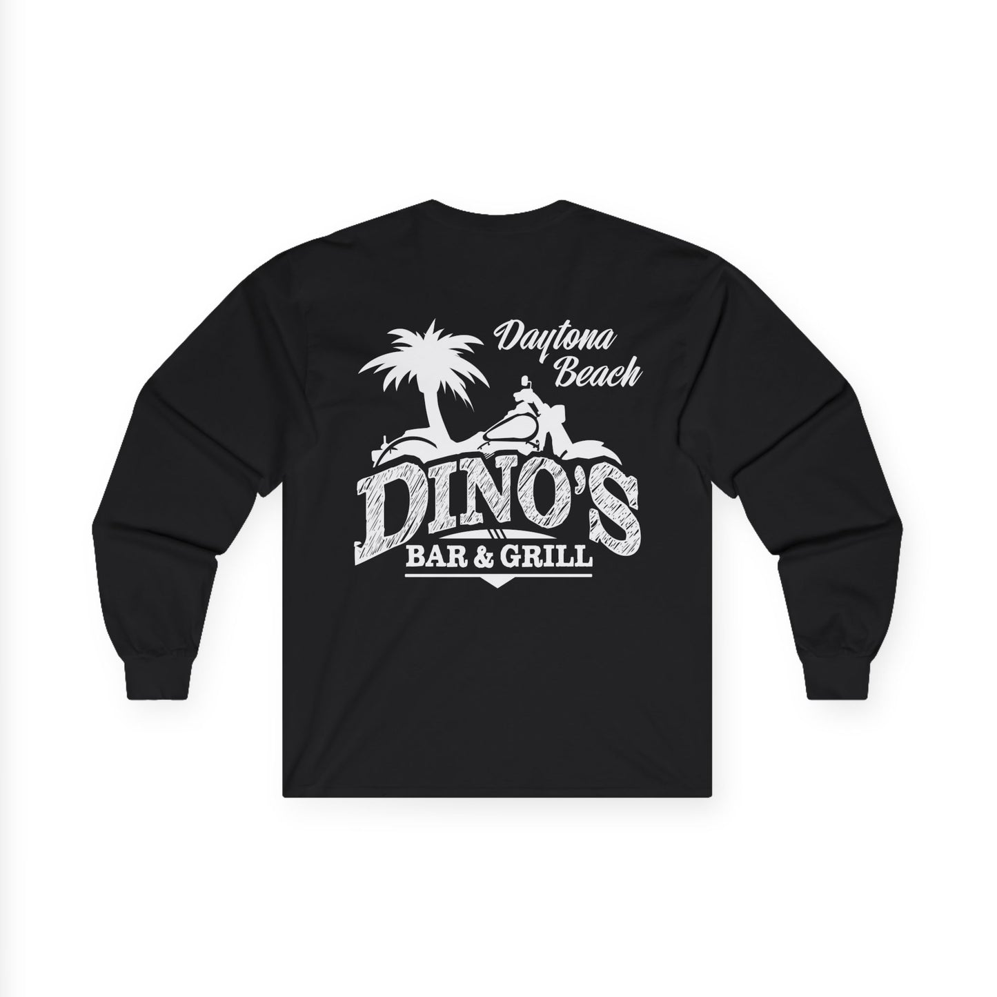 2 Sided Long Sleeve Tee | Dino's Bar & Grill | Daytona Beach