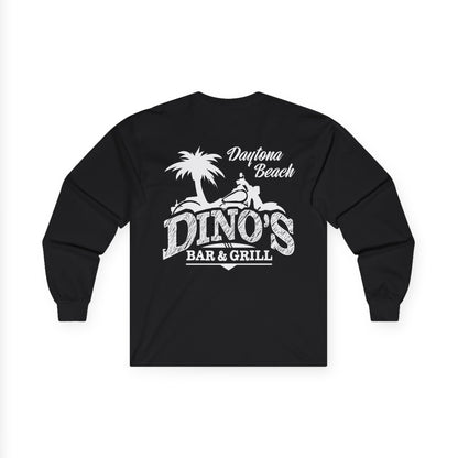 2 Sided Long Sleeve Tee | Dino's Bar & Grill | Daytona Beach