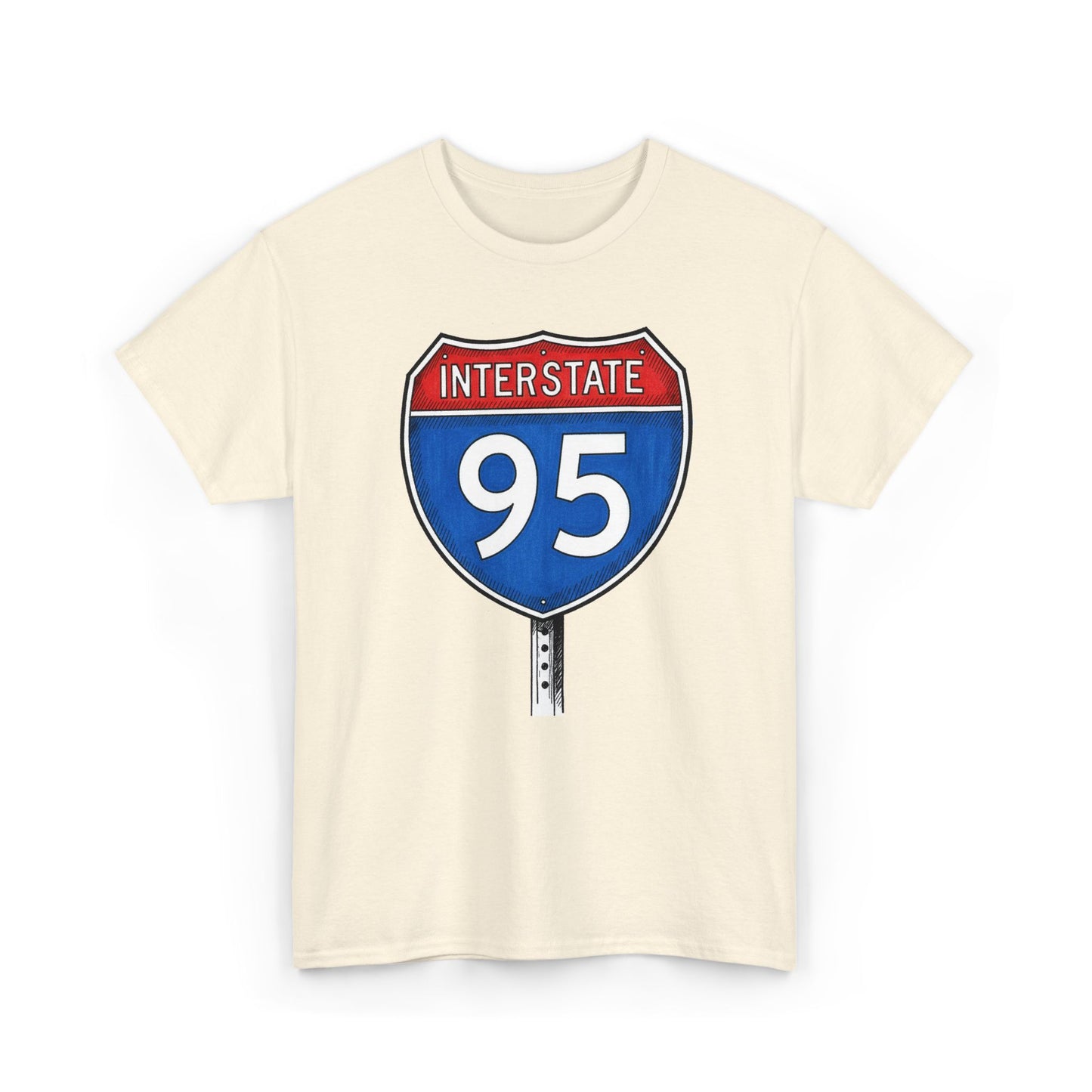 Interstate 95 Sign Tee | Vintage Urban Graphic I95 T-shirt