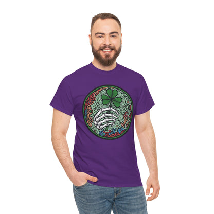 St. Patrick’s Day Skeleton Hand with Shamrock T‑Shirt