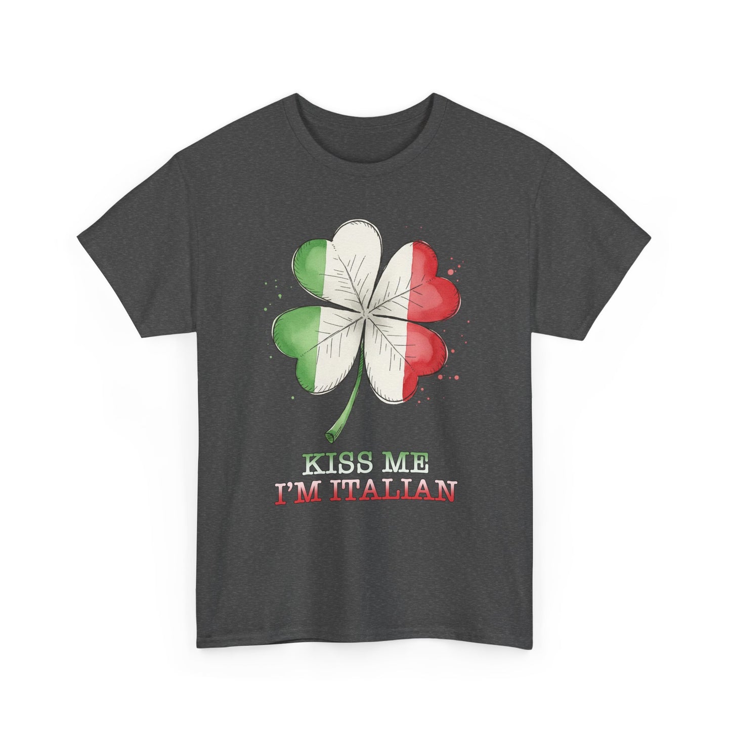 St. Patrick’s Day Kiss Me I'm Italian Shamrock T‑Shirt