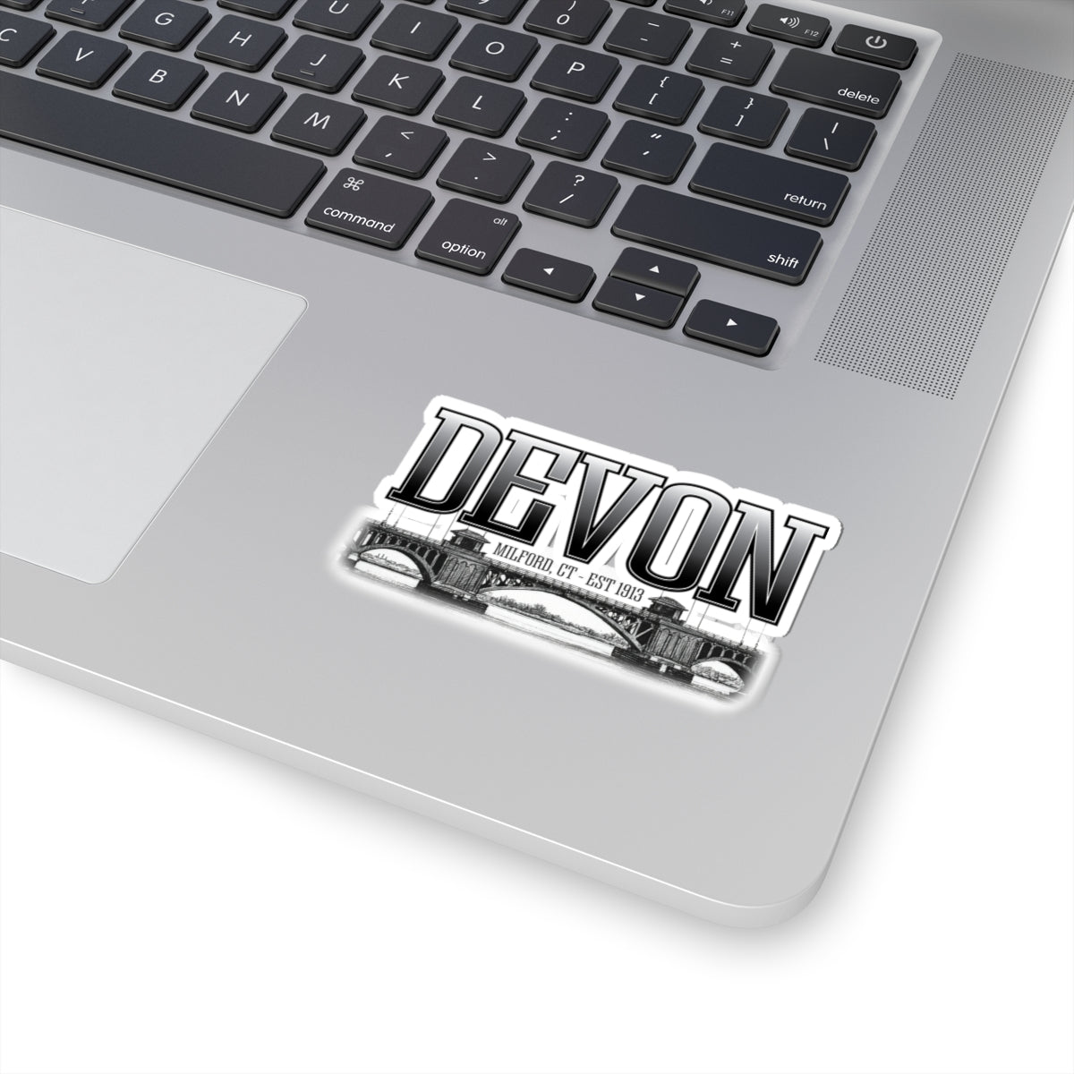 Devon Bridge Vinyl Sticker - Milford CT Est. 1913 Decal