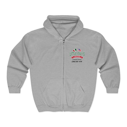 Little Italy's Ristorante 2-Sided Zip Hoodie | Ormond Beach | Italian American Flag Logo