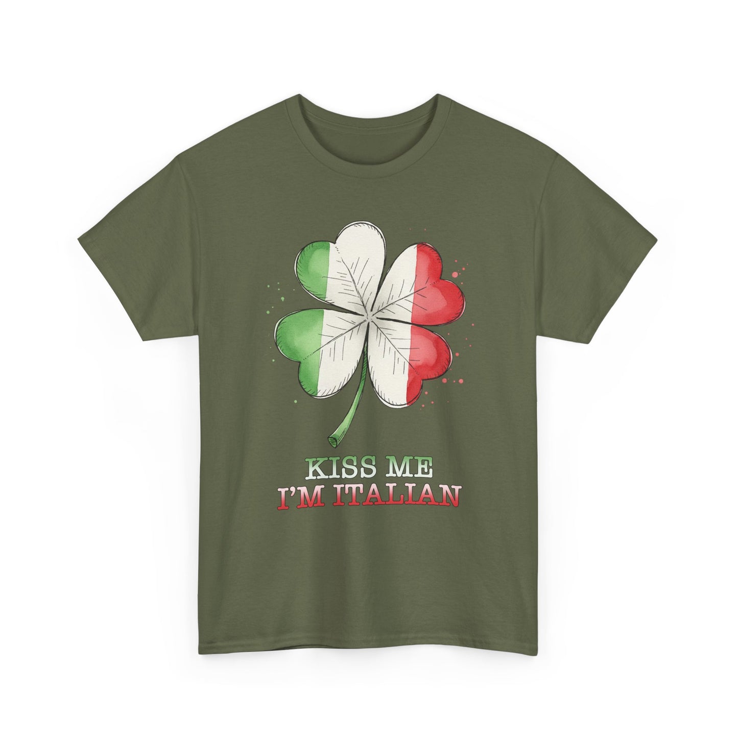 St. Patrick’s Day Kiss Me I'm Italian Shamrock T‑Shirt