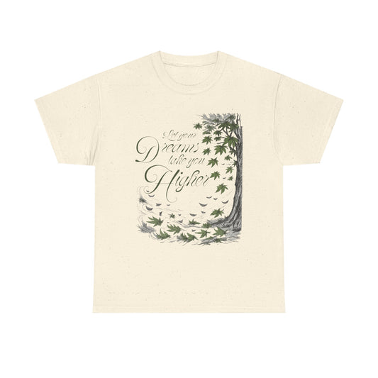 Falling Maple Leaves Tree Tee | Inspirational Script Quote Shirt