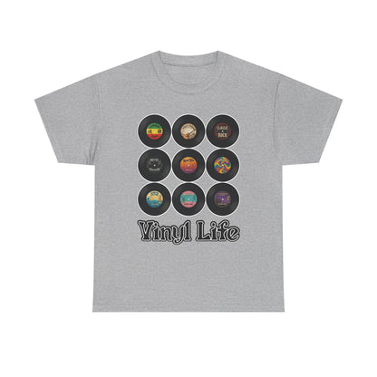 Vinyl Life record collection Tee | Retro vinyl records graphic T-Shirt