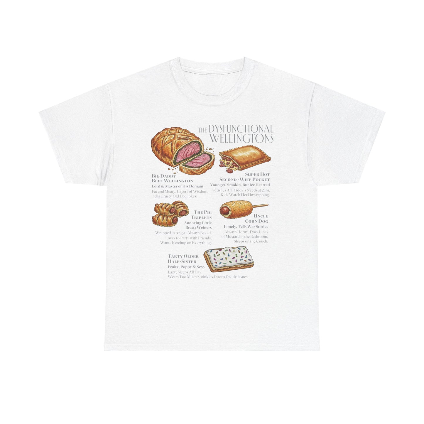 Beef Wellington Family Illustration Tee | Culinary Food T-Shirt