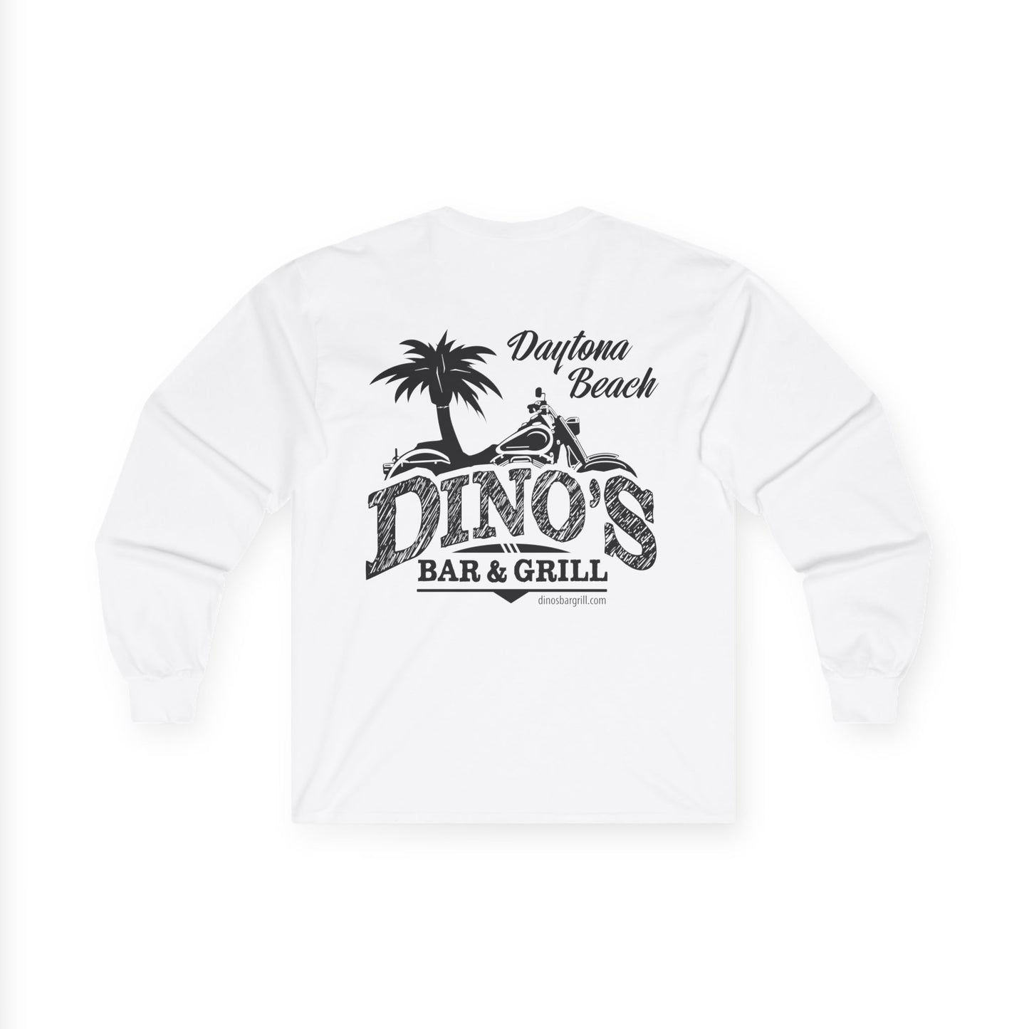 2 Sided Long Sleeve Tee | Dino's Bar & Grill | Daytona Beach