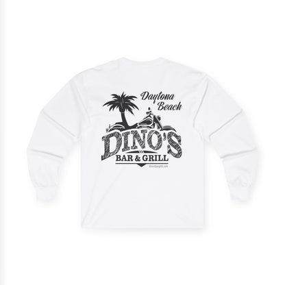 2 Sided Long Sleeve Tee | Dino's Bar & Grill | Daytona Beach