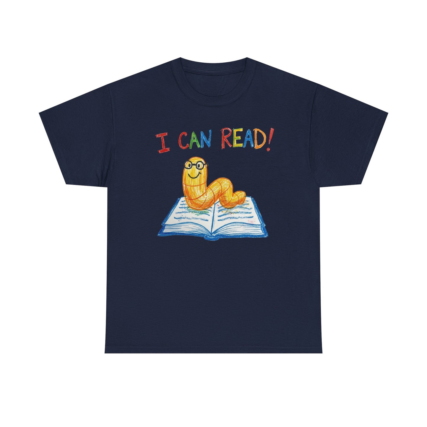 I Can Read Bookworm tee | Retro Reading Shirt